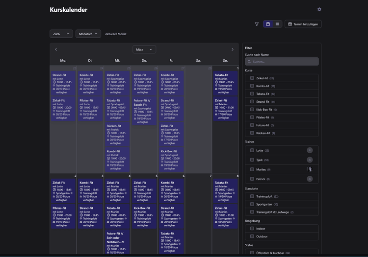 Neue Buchungssoftware - Jetzt anmelden!